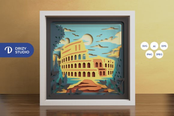 Colosseum Rome 3D Shadow Box: A Designer’s Review of This 3D SVG for Shadow Boxes
