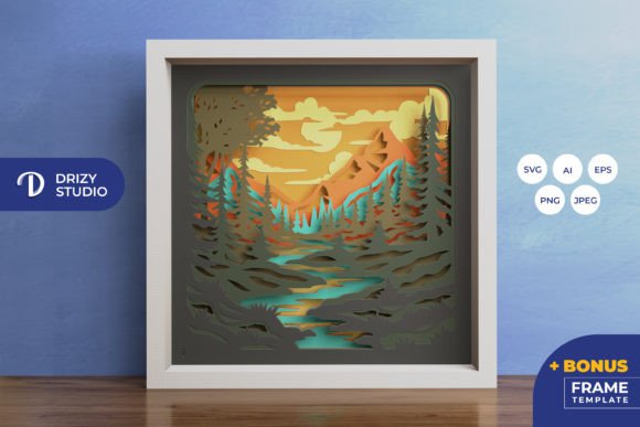 Creek to the Mountain 3D Shadow Box SVG Review