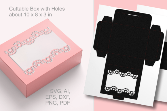 Flower Band Window 3D SVG Gift Boxes