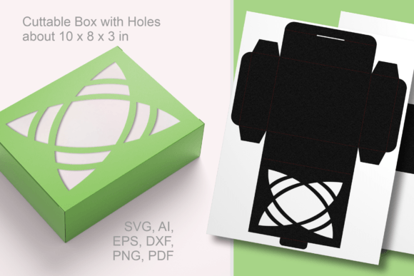 Geometric Decor Box Template: 3D SVG for Gift Boxes