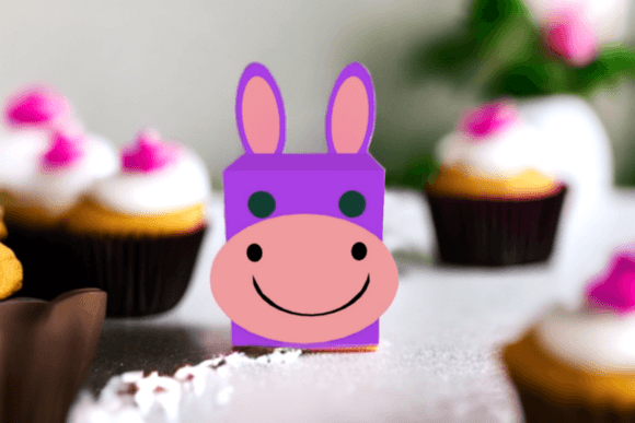 Hippo Favor Box: 3D SVG for Gift Boxes