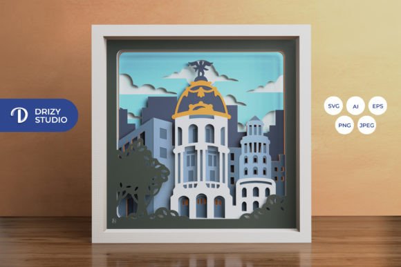 Madrid 3D Shadow Box: A 3D SVG for Shadow Boxes