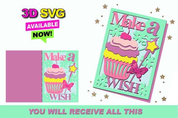 Make a Wish Card 3D SVG: Shapes Review