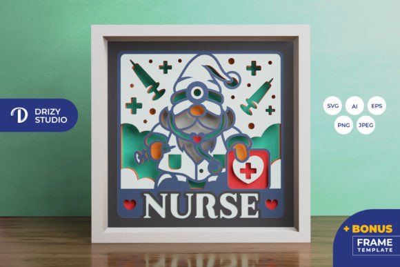 Nurse Gnome 3D SVG: Shadow Box Review