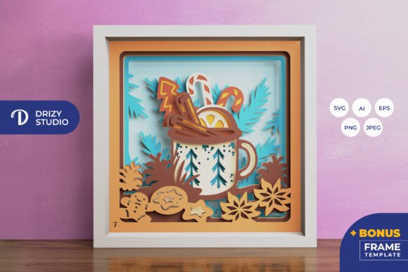 Reviewing Winter Special Drink 3D Layered Paper for Stitchers