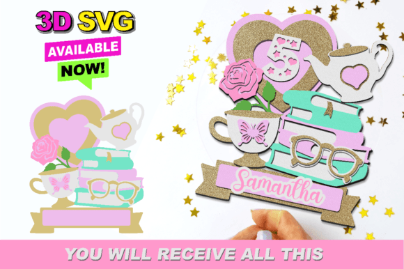 Rose Books & Tea 3D SVG Shapes Review