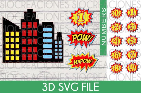 Superhero 3D SVG for Laser Cutting Signs